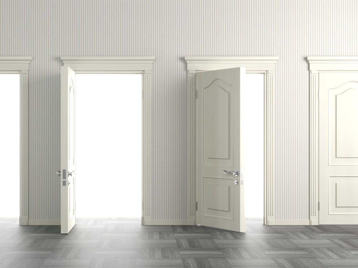 A row of doors representing the multiple occupancy of HMOs