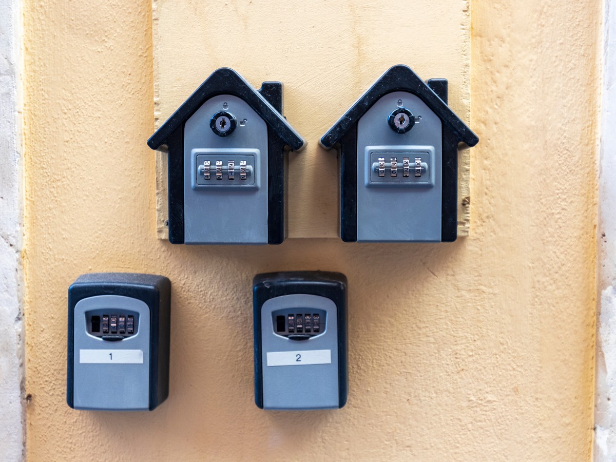 A set of lockboxes, representing the short stays at holiday homes